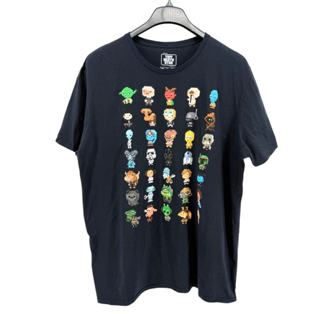 Tiny Death‎ Star Wars T-Shirt Mens 2XL Pre-Owned Mad Engine Characters Pixel "66